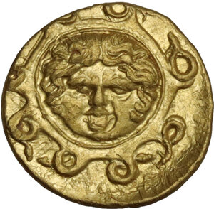 reverse: Syracuse.  Second Democracy (466-405 BC).. AV Dilitron. Struck circa 406/5 BC. Obverse die signed by the artist IM