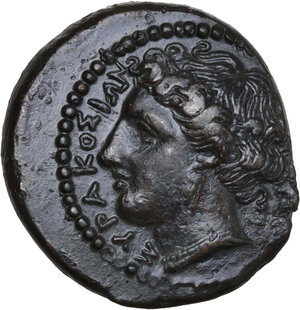 obverse: Syracuse.  Agathokles (317-289 BC).. AE 17mm., 317-310 BC
