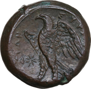 reverse: Syracuse.  Hiketas II (287-278 BC).. AE Litra. Struck circa 282-278 BC