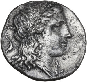 obverse: Syracuse.  Pyrrhos (278-276 BC).. AR Oktobol, c. 297-272 BC