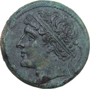 obverse: Syracuse.  Hieron II (274-215 BC).. AE 27 mm, c. 240-215 BC