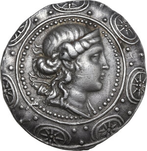 obverse: Macedon, under Roman Rule.  Republican period. First Meris (c. 167-149 BC).. AR Tetradrachm. Amphipolis mint