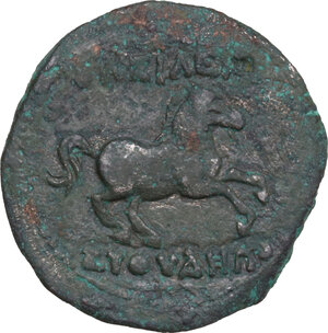 reverse: Baktria.  Euthydemos (225-200 BC). AE double unit, Aï Khanoum and Baktra, 225-206 BC