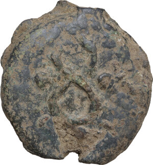 reverse: Dioscuri/Mercury series.. AE Cast Sextans, c. 280-276 BC