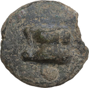 obverse: Dioscuri/ Mercury series.. AE Cast Uncia, c. 280-276 BC
