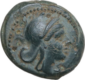 obverse: Anonymous. AE Half Litra (?), from 269 BC