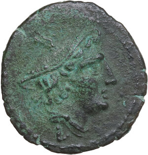 obverse: L Sextantal and lighter series.. AE Semuncia, Luceria mint, 214 BC