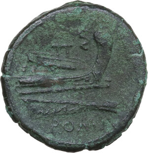 reverse: L Sextantal and lighter series.. AE Semuncia, Luceria mint, 214 BC