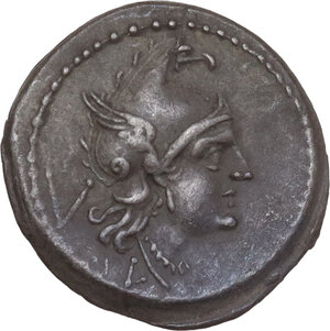 obverse: L first series.. AR Quinarius, Casta Valeriana, 214 BC