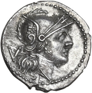 obverse: H first series. AR Quinarius, uncertain Picenian mint (Hatria?), 214 BC