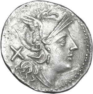 obverse: Anonymous. AR Denarius, uncertain Sicilian mint (Catania?), 213 BC