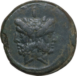 obverse: Anonymous sextantal series.. AE As, uncertain Campanian mint (Cales?), 211 BC