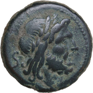 obverse: Anchor and Q series.. AE Semis, uncertain mint in South East Italy, c. 211-210 BC