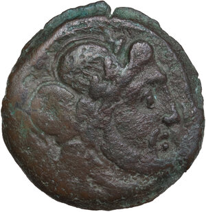 obverse: V lighter series.. AE Semis, uncertain mint in South East Italy, from 210 BC