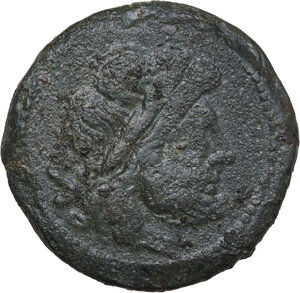obverse: Bird and TOD series. AE Semis, uncertain mint (Rome or Spanish)