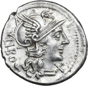 obverse: Q. Marcius Libo. AR Denarius, 148 BC