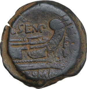 reverse: L. Sempronius Pitio.. AE As, 148 BC