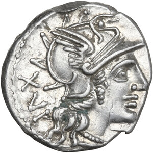 obverse: L. Iulius.. AR Denarius, 141 BC