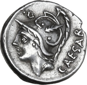 obverse: L. Julius Caesar. AR Denarius, 103 BC