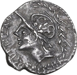 obverse: The Bellum Sociale, 90-88 BC.. AR Denarius, mint moving with C. Papius, 90 BC