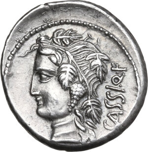 reverse: L. Cassius Longinus. AR Denarius, 78 BC