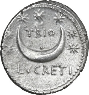 reverse: L. Lucretius Trio.. AR Denarius, 76 BC