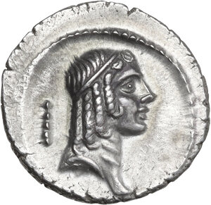 obverse: C. Calpurnius L.f. Frugi.. AR Denarius, 67 BC