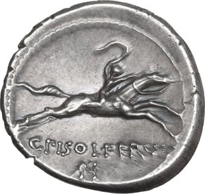 reverse: C. Calpurnius L.f. Frugi.. AR Denarius, 67 BC