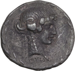 obverse: L. Manlius Torquatus. AR Denarius, 65 BC