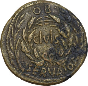 obverse: Augustus (27 BC - 14 AD).. AE Sestertius, Rome mint, 16 BC