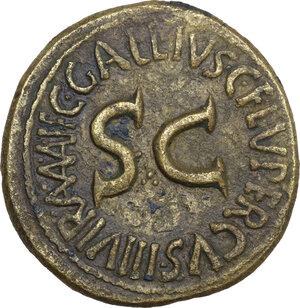 reverse: Augustus (27 BC - 14 AD).. AE Sestertius, Rome mint, 16 BC