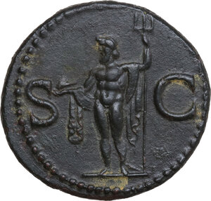reverse: Agrippa (died 12 BC).. AE As. Rome mint. Struck under Caligula, 37-41 AD