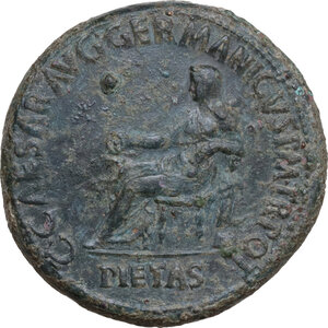 obverse: Gaius (Caligula) (37-41).. AE Sestertius, 39-40 AD
