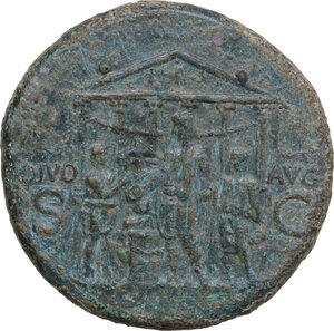 reverse: Gaius (Caligula) (37-41).. AE Sestertius, 39-40 AD