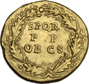 reverse: Claudius (41-54).. AV Aureus, Rome mint, c. 50-51 AD