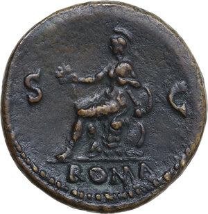 reverse: Nero (54-68).. AE Dupondius. Rome mint, 65 AD