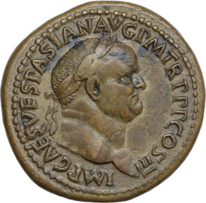 obverse: Vespasian (69-79).. AE Sestertius, 71 AD