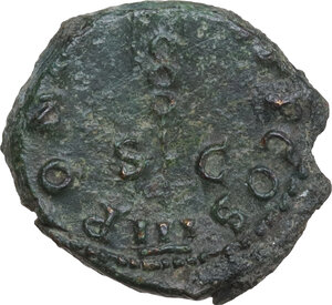 reverse: Vespasian (69-79).. AE Quadrans. Rome mint. Struck AD 71