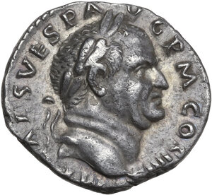 obverse: Vespasian (69-79).. AR Denarius, Rome mint, 72-73