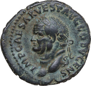obverse: Vespasian (69-79).. AE As, Rome mint, 74 AD