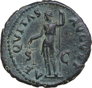 reverse: Vespasian (69-79).. AE As, Rome mint, 74 AD