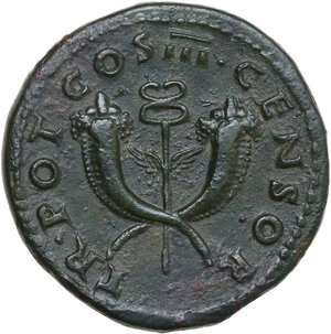 reverse: Titus as Caesar (69-79).. AE Dupondius, Commagene mint, 74 AD