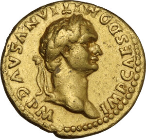 obverse: Domitian (81-96).. AV Aureus, 83 AD