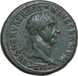 obverse: Trajan (98-117).. AE Sestertius, 98-99 AD
