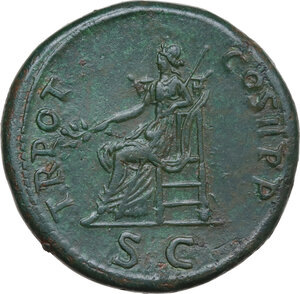 reverse: Trajan (98-117).. AE Sestertius, 98-99 AD