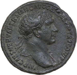 obverse: Trajan (98-117).. AE As, 103-111