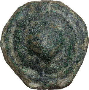 obverse: Northern Apulia, Luceria.  Heavy series.. AE Cast Biunx, c. 225-217 BC