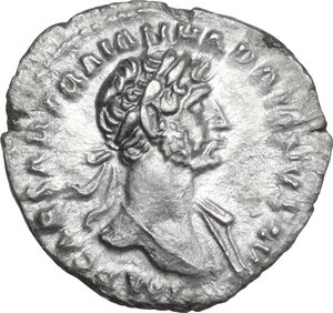 obverse: Hadrian (117-138).. AR Quinarius, 120-121 AD