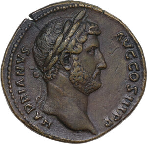 obverse: Hadrian (117-138).. AE Sestertius, c. 137-138 AD