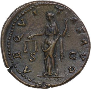 reverse: Hadrian (117-138).. AE Sestertius, c. 137-138 AD
